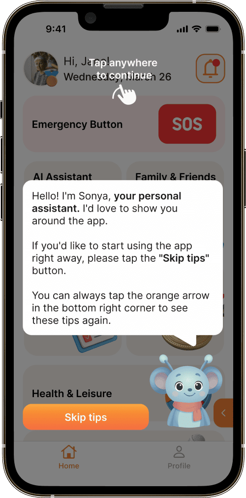 InterPensioner app screen