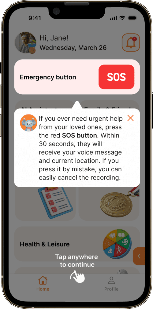 InterPensioner app screen