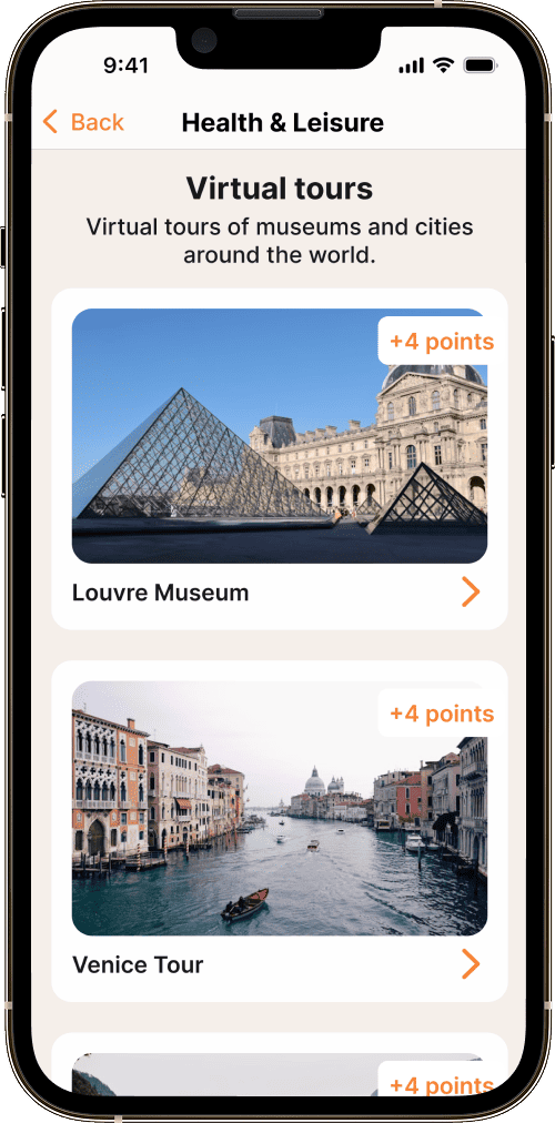 InterPensioner app screen
