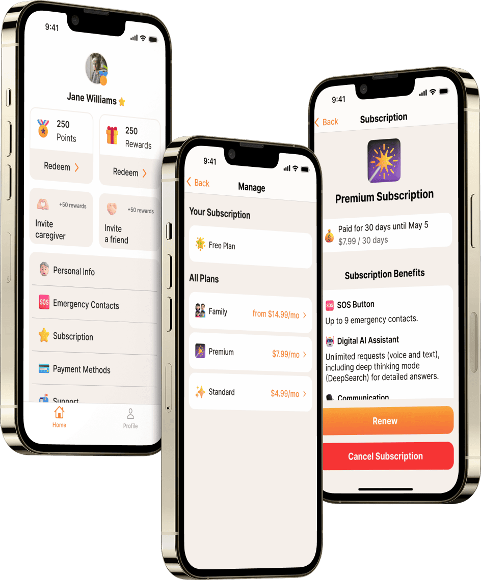InterPensioner app screen