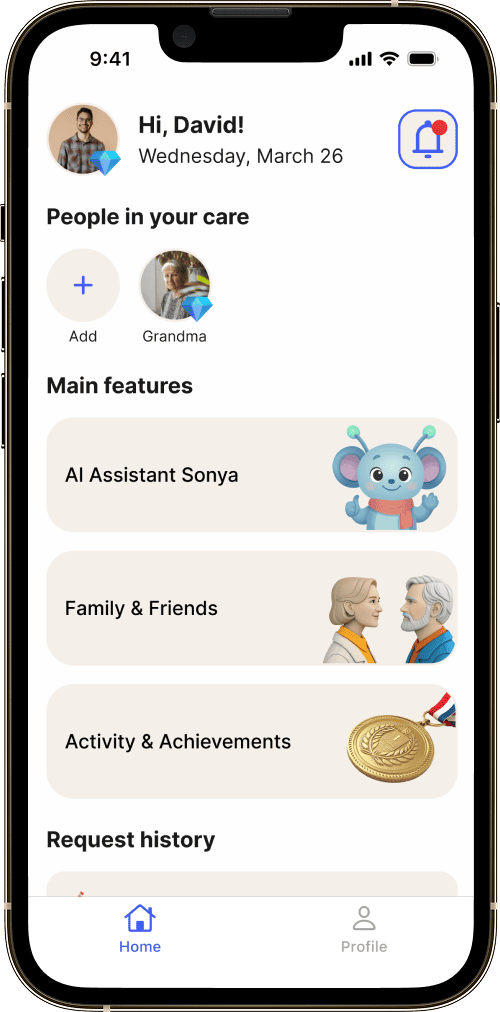 InterPensioner app screen