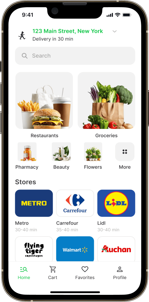 Speedy app screen