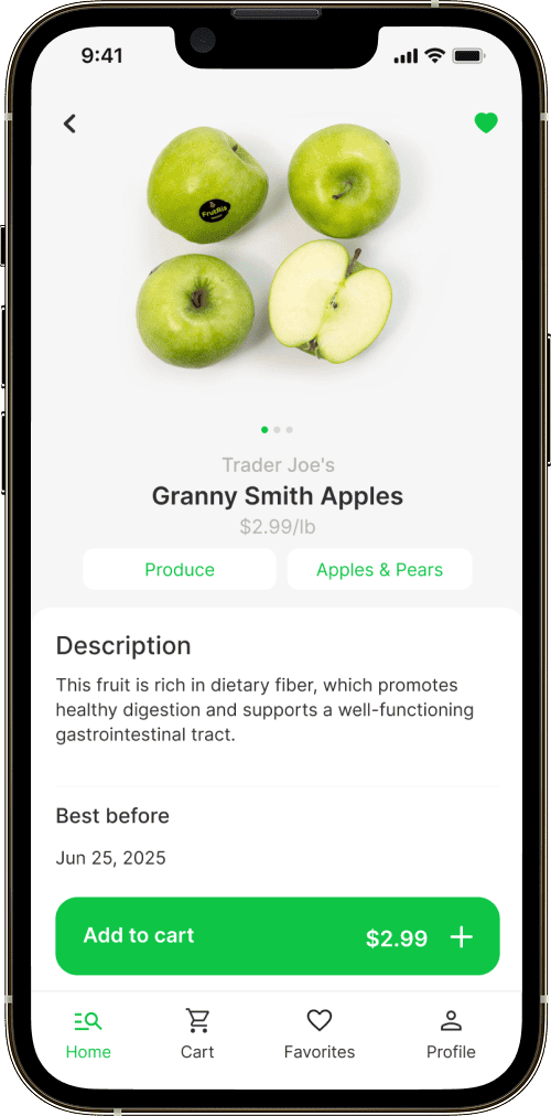 Speedy app screen