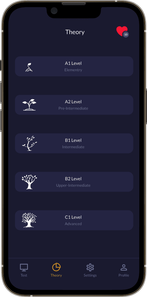 Hedgie: Learn English Grammar app screen