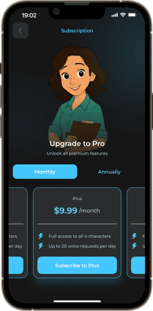 AI Assistant app screen
