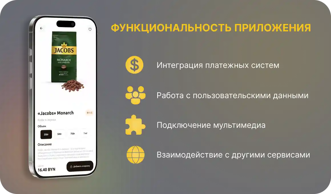 Функционал и дополнительный функции приложений