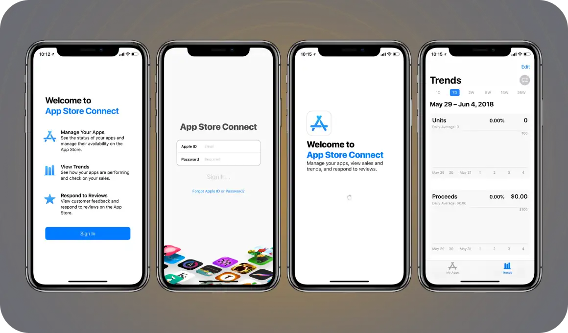 Регистрации в App Store Connect
