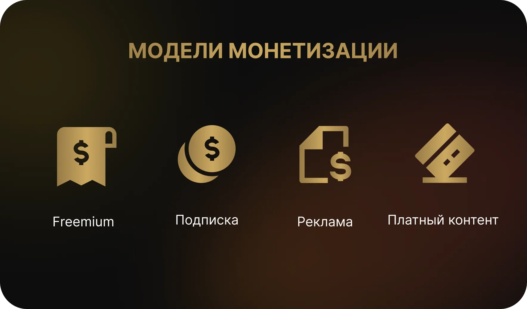 Модели монетизации