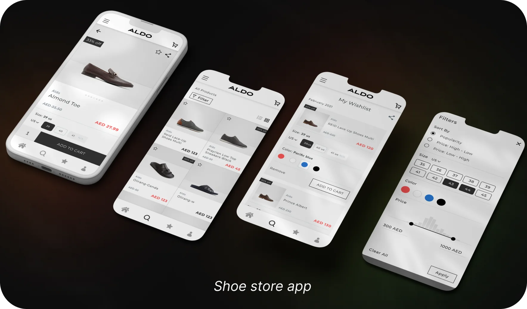 Example of an App for a Shoe Store