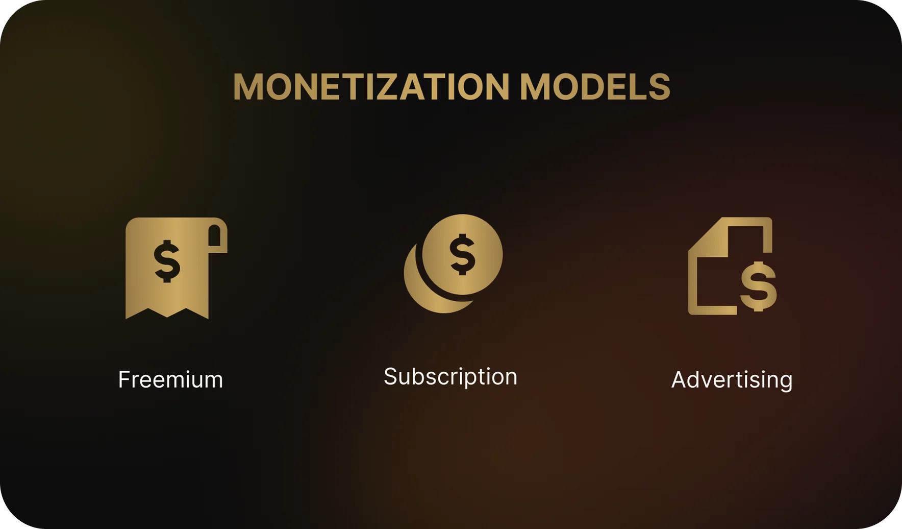 Monetization models